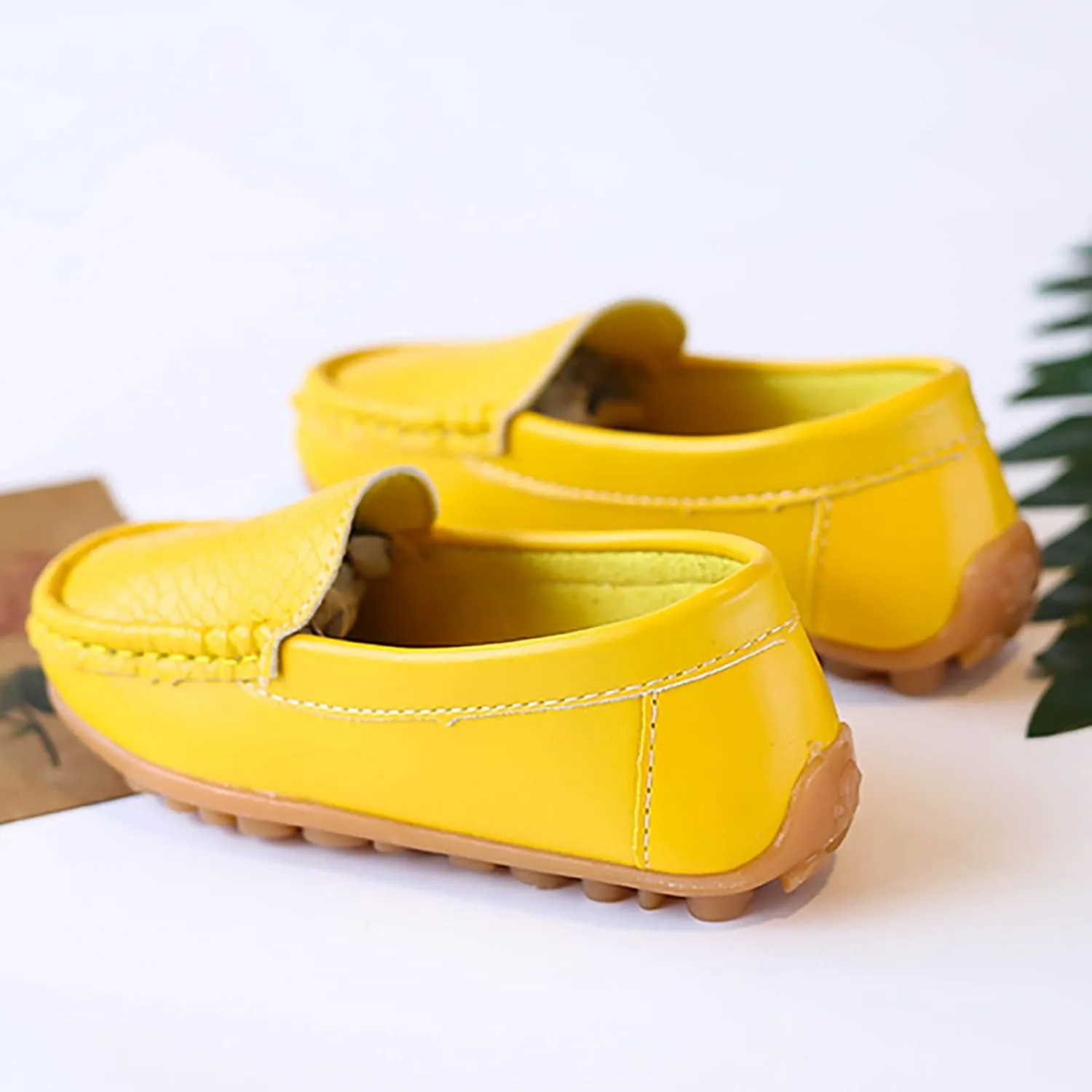 Loafers Leather Soft Sole Non Slip Sneaker for Childrens Boys Girls Kids Outdoor Indoor Sport Shoes Toddler Cozy Casual