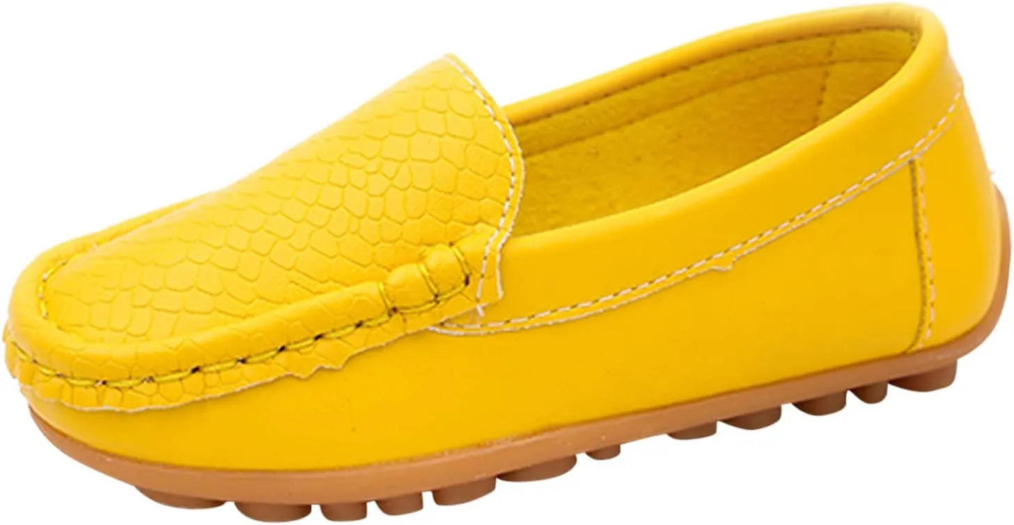 Loafers Leather Soft Sole Non Slip Sneaker for Childrens Boys Girls Kids Outdoor Indoor Sport Shoes Toddler Cozy Casual