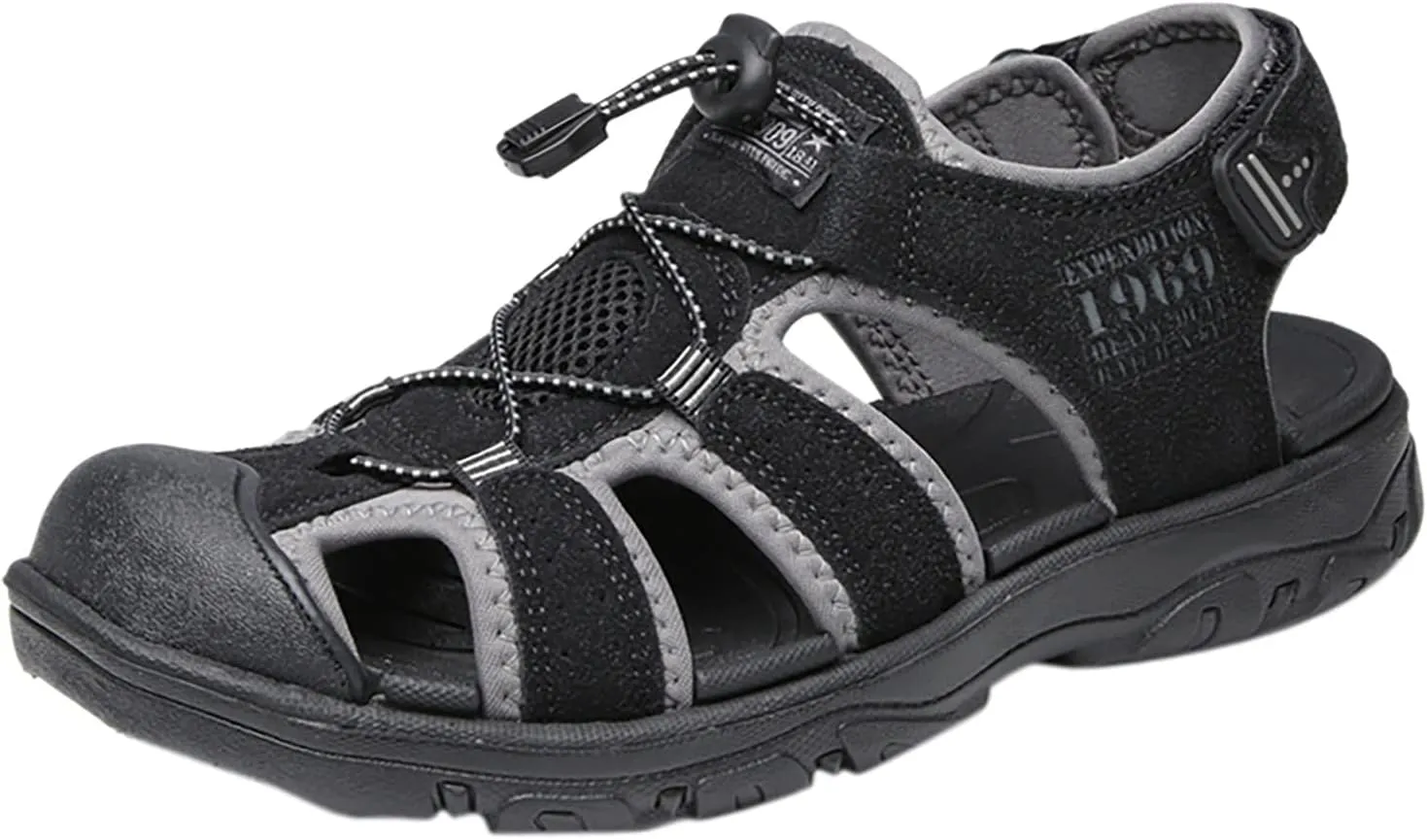 Men Sandals Casual Fashion Closed Toe Flat Sandals Men Wading Sports Sandals Shoes for Summer Outdoor