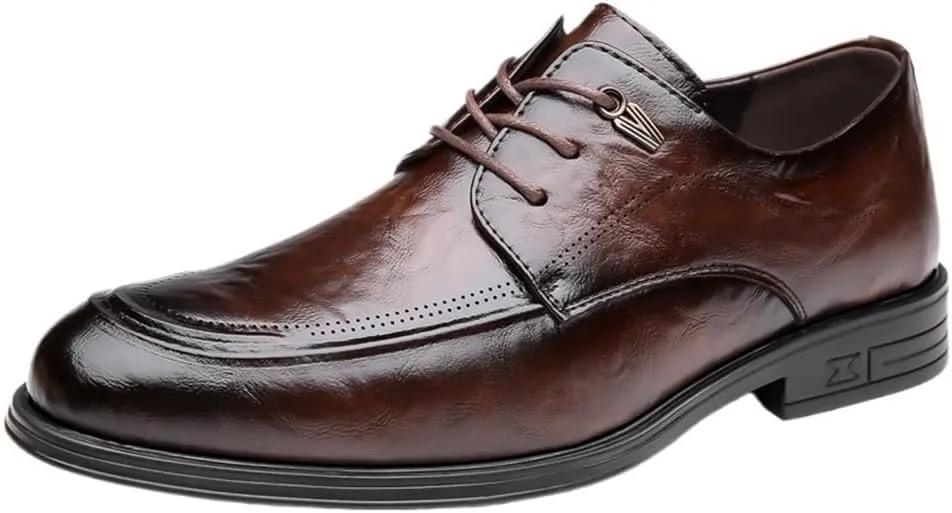 Mens Comfort Orthopedic Dress Shoes Genuine Leather Business Oxford Formal Flats Anti Slip Low Top Prom Casual