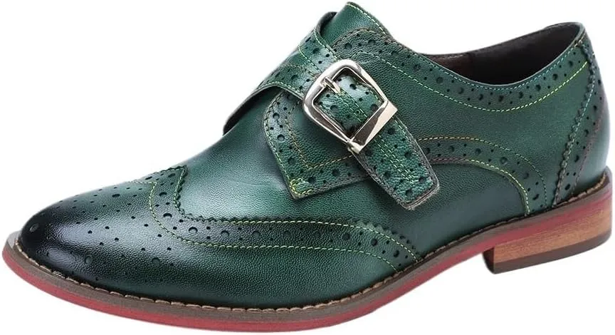 Men's Comfort Orthopedic Dress Shoes Genuine Leather Pumps New Women Shoes Retro Round Toe Solid Color Loafers Handmade Leisure Silp-on Shoes