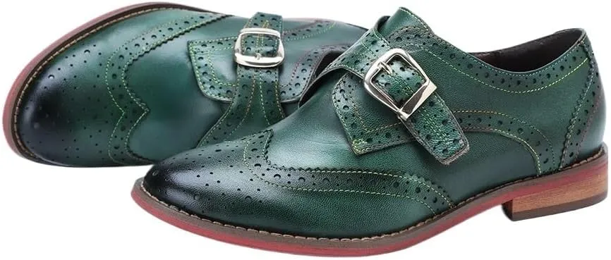 Men's Comfort Orthopedic Dress Shoes Genuine Leather Pumps New Women Shoes Retro Round Toe Solid Color Loafers Handmade Leisure Silp-on Shoes