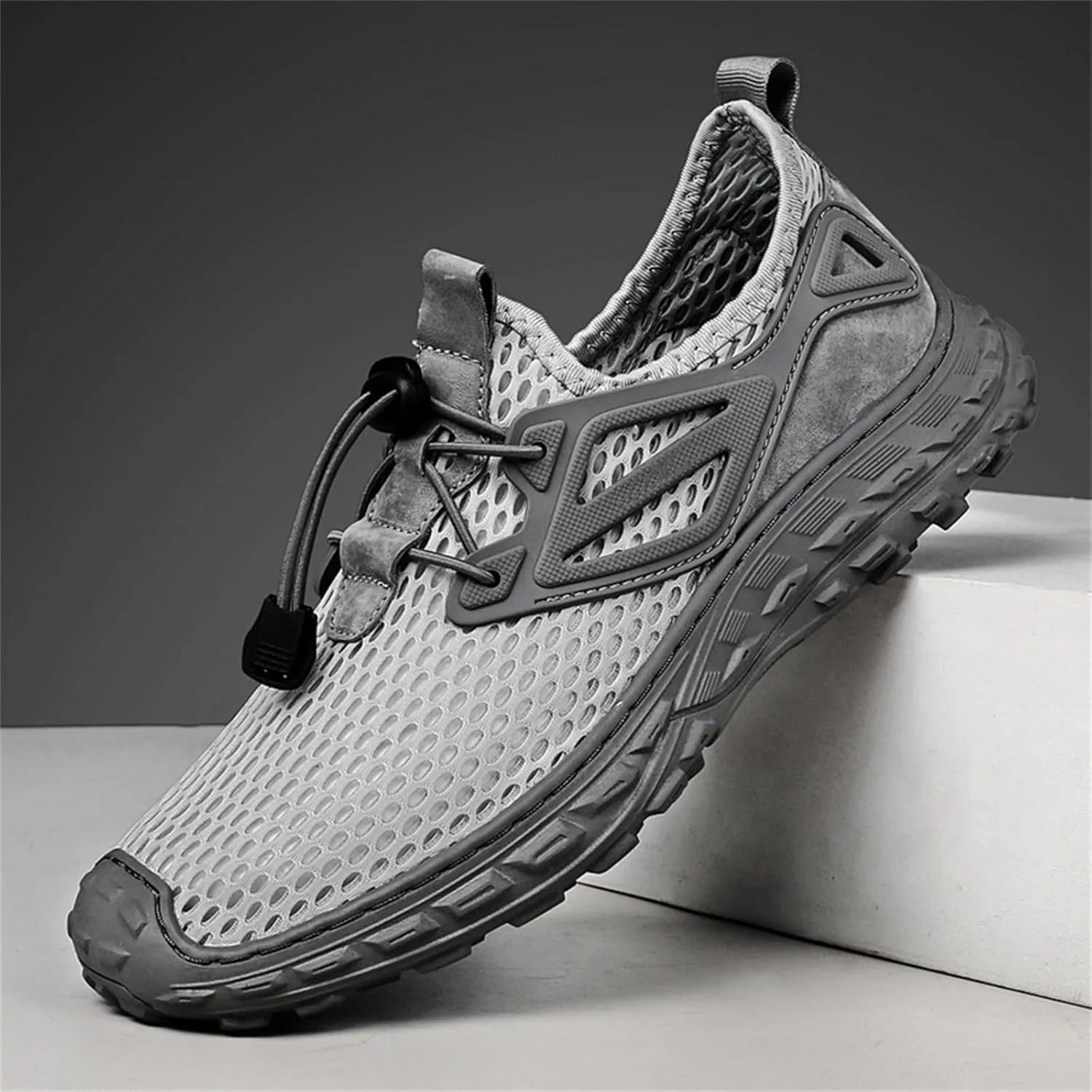 Men'S Wading Beach Shoes Skeleton Mesh Breathable Summer Casual Simple Sandals Hiking Sandals for Summer