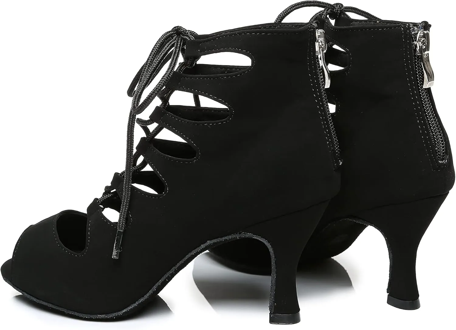 Minishion Women's Ballroom Dancing Boots Lace-up Latin Shoes Formal Party Sandals