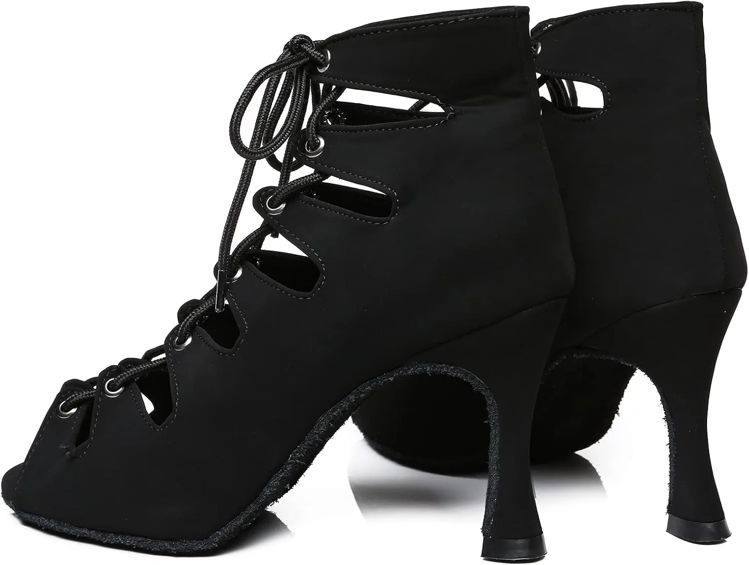 Minishion Women's Ballroom Dancing Boots Lace-up Latin Shoes Formal Party Sandals