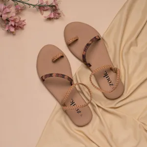 Mysore Garden Tan Braided Sandal