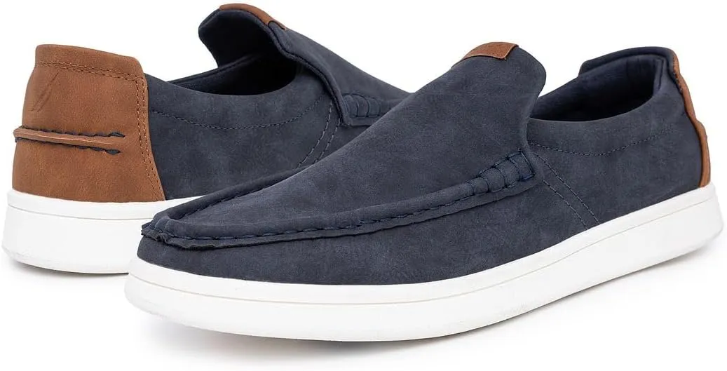 Nautica Men's Slip-On Loafers Casual Moc Toe Sneakers Boat Shoes Slipper for Men ?C Lightweight & Comfortable - Derwin