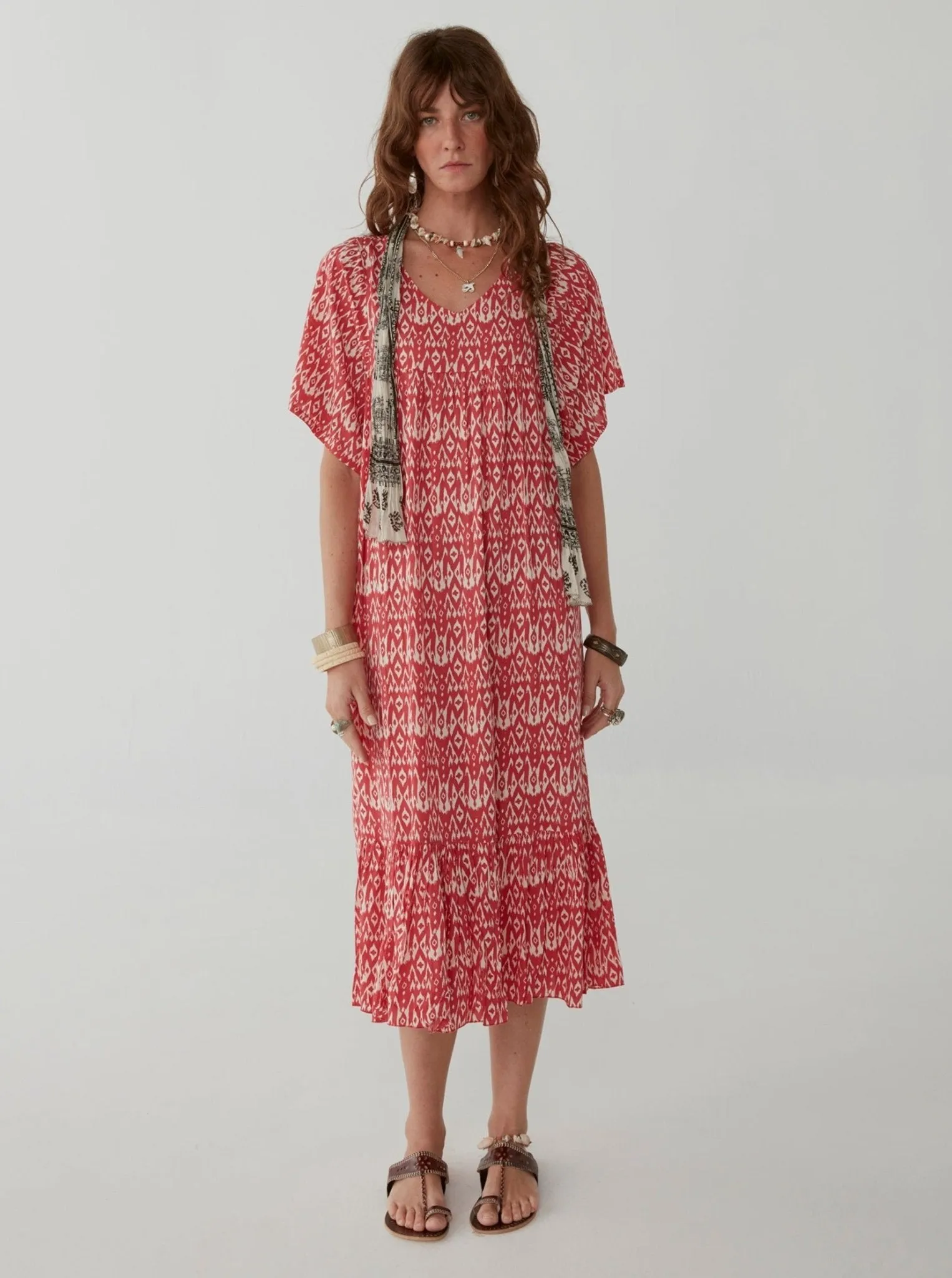 Patti Dress - Ikat Illes Gazpacho