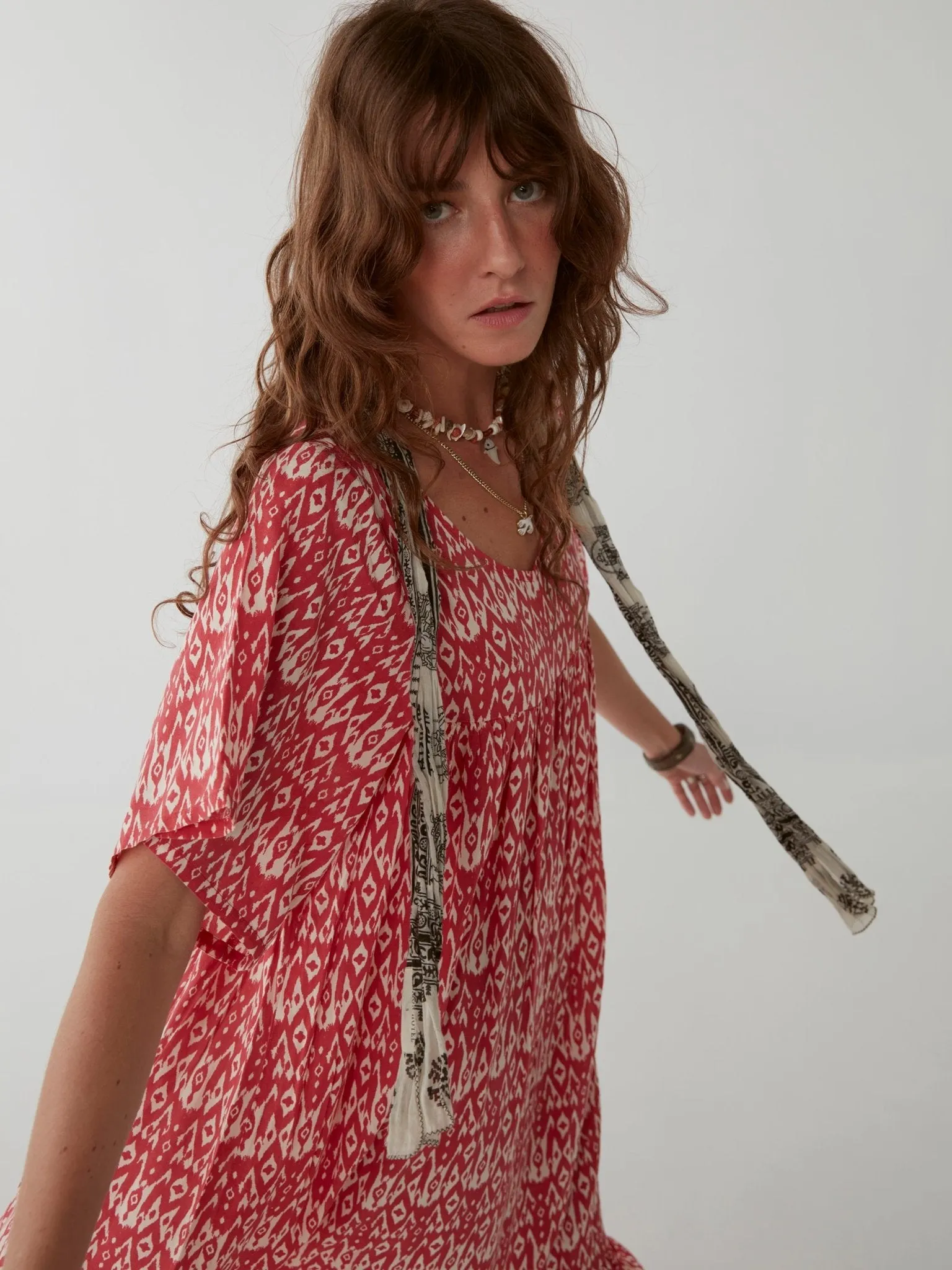 Patti Dress - Ikat Illes Gazpacho