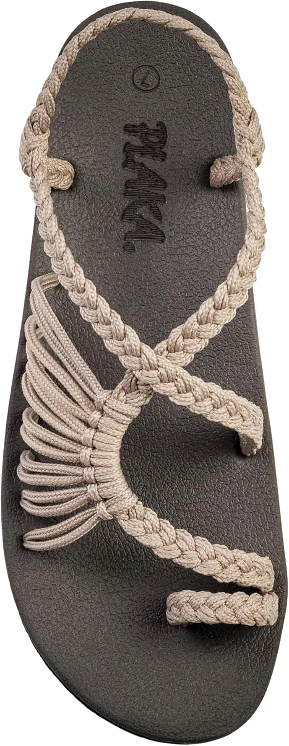 Plaka Atlantis Summer Walking Sandals for Women  Comfortable Strappy Sandals with Arch Support for Beach Walks and Casual Outings