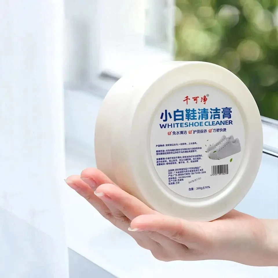 Shoes Stain Whitening Cleansing Cream, Shoe Yellow Edge Cleaner With Sponge,
