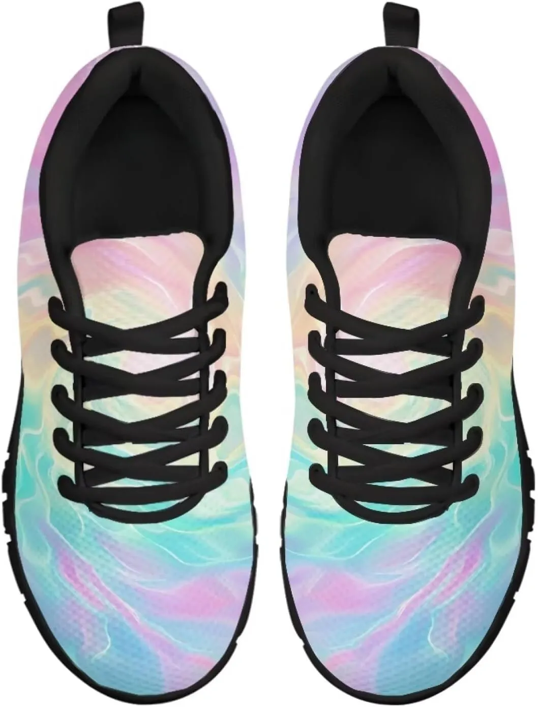 Shoes Women Flat Cozy Low Cut Lace-Up Tennis Sneakers Breathable Workout Lightweight Athletic Exercise Walking Shoes for Ladies US 5-12