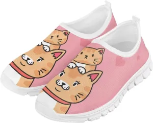 Slip-On Walking Kids Sneakers Casual Loafers Non Slip Shoes Low Top Breathable Mesh Hiking Shoes Boys Girls Black US 11-15