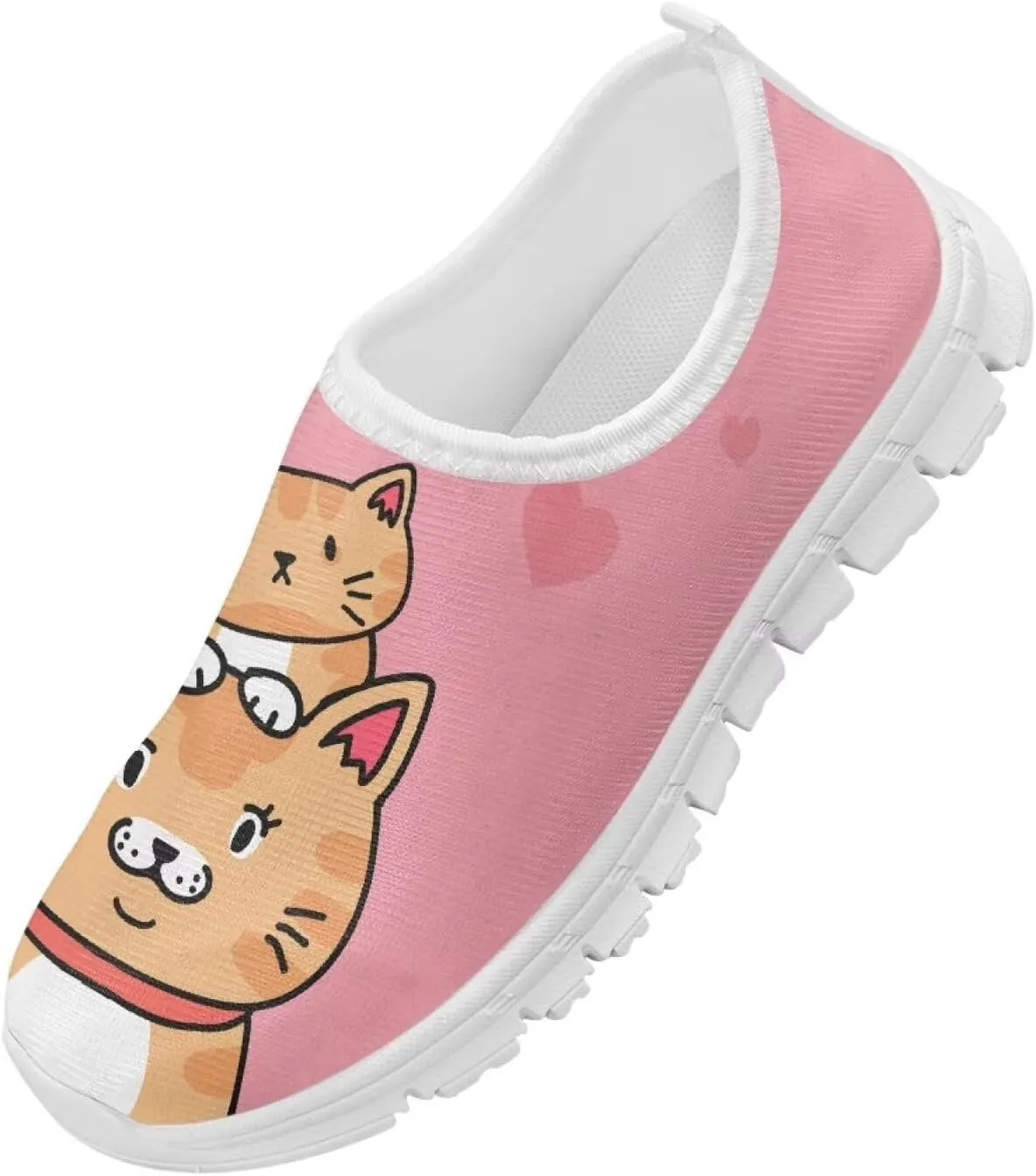 Slip-On Walking Kids Sneakers Casual Loafers Non Slip Shoes Low Top Breathable Mesh Hiking Shoes Boys Girls Black US 11-15