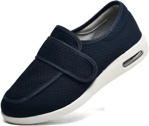 Swollen Feet Shoes, Mens Wide Fit Slippers Diabetic for Men Width Orthopedic Slip-on Adjustable Closure Extra for Ladies