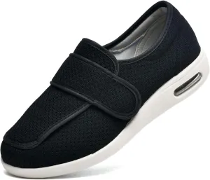 Swollen Feet Shoes, Mens Wide Fit Slippers Diabetic for Men Width Orthopedic Slip-on Adjustable Closure Extra for Ladies