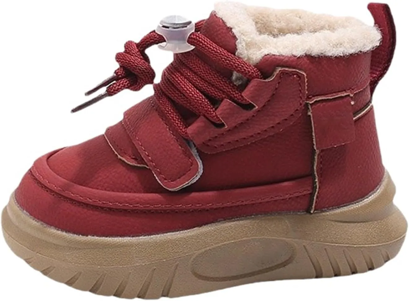 Toddler Baby Winter Warm Snow Boots Girls Boys Faux Fr Furry Fleece Cotton Cozy Lightweight Ankle Walking Shoes