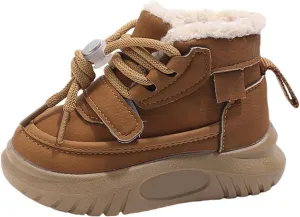 Toddler Baby Winter Warm Snow Boots Girls Boys Faux Fr Furry Fleece Cotton Cozy Lightweight Ankle Walking Shoes
