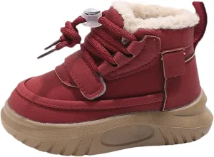 Toddler Baby Winter Warm Snow Boots Girls Boys Faux Fr Furry Fleece Cotton Cozy Lightweight Ankle Walking Shoes