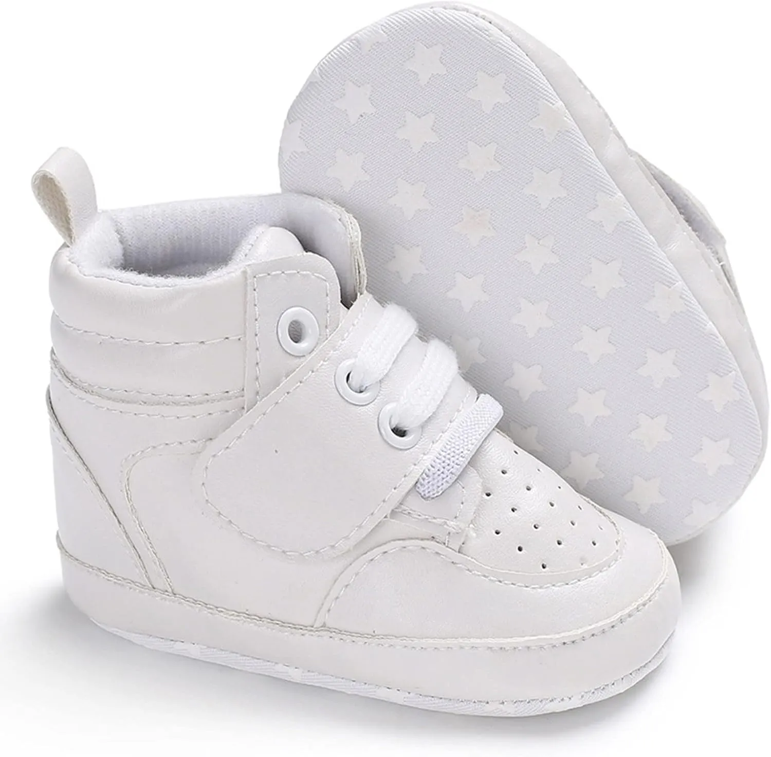 Toddler Solid Leather Snow Boots Infant Boys Girls Winter Cozy Warm High Top Shoes Anti-Slip Outdoor Sport Sneakers