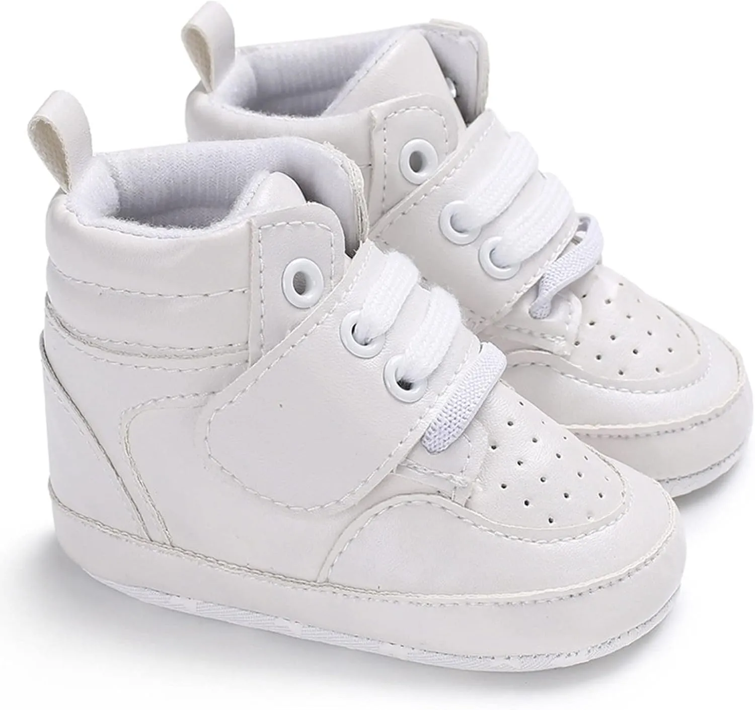 Toddler Solid Leather Snow Boots Infant Boys Girls Winter Cozy Warm High Top Shoes Anti-Slip Outdoor Sport Sneakers