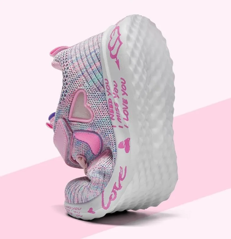Toddler/Little Kid/Big Kid Girls Pink Sneakers Kids Shoes Lightweight Breathable Athletic Running Tennis Fitness Shoes