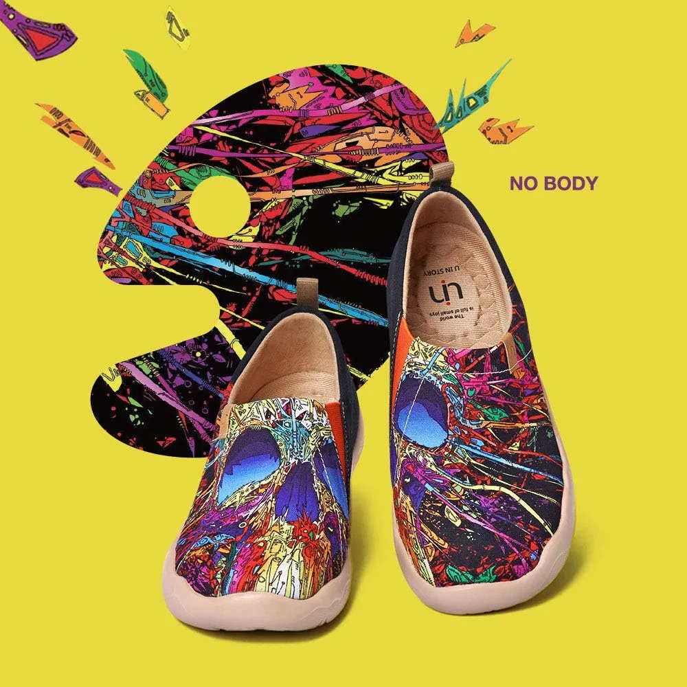 UIN Women's Artistic Slip-On Shoes Vibrant Floral Casual Loafers Lightweight Comfortable Travel Footwear