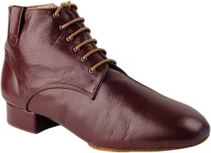 Very Fine Dance Shoes - Mens Dance Boots - Ballroom Latin Tango Salsa Dance Shoes for Men - RCCL9001-1-inch Heel - Dark Tan Leather - 12