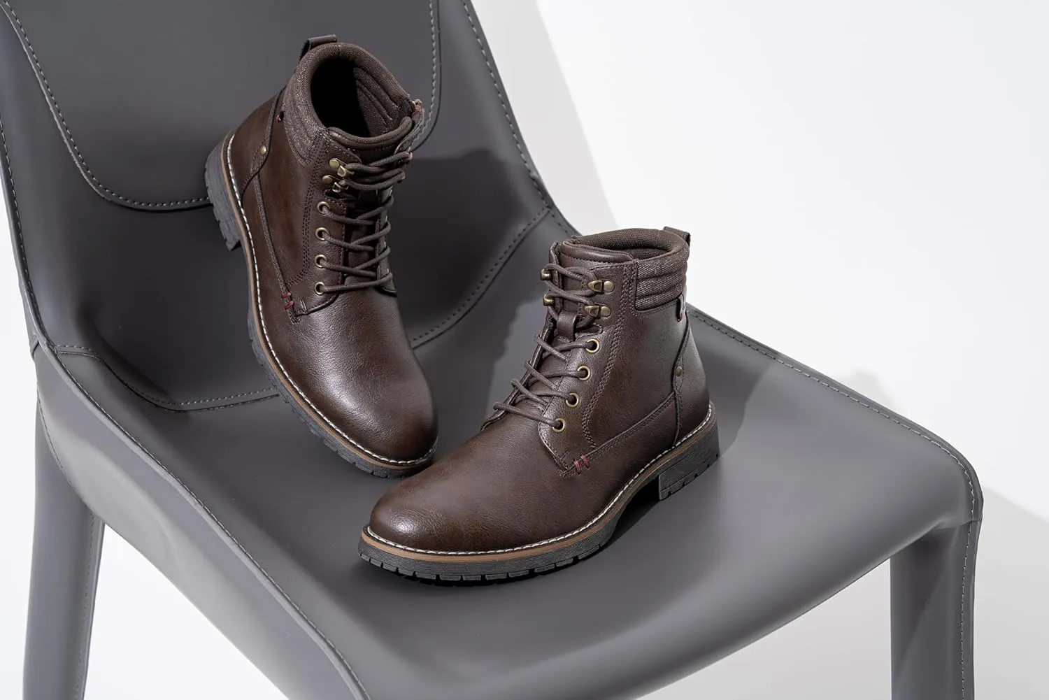 Vostey Men's Boots Boots for Men Casual Boots Motorcycle Combat Ankle Dress Boots Mens