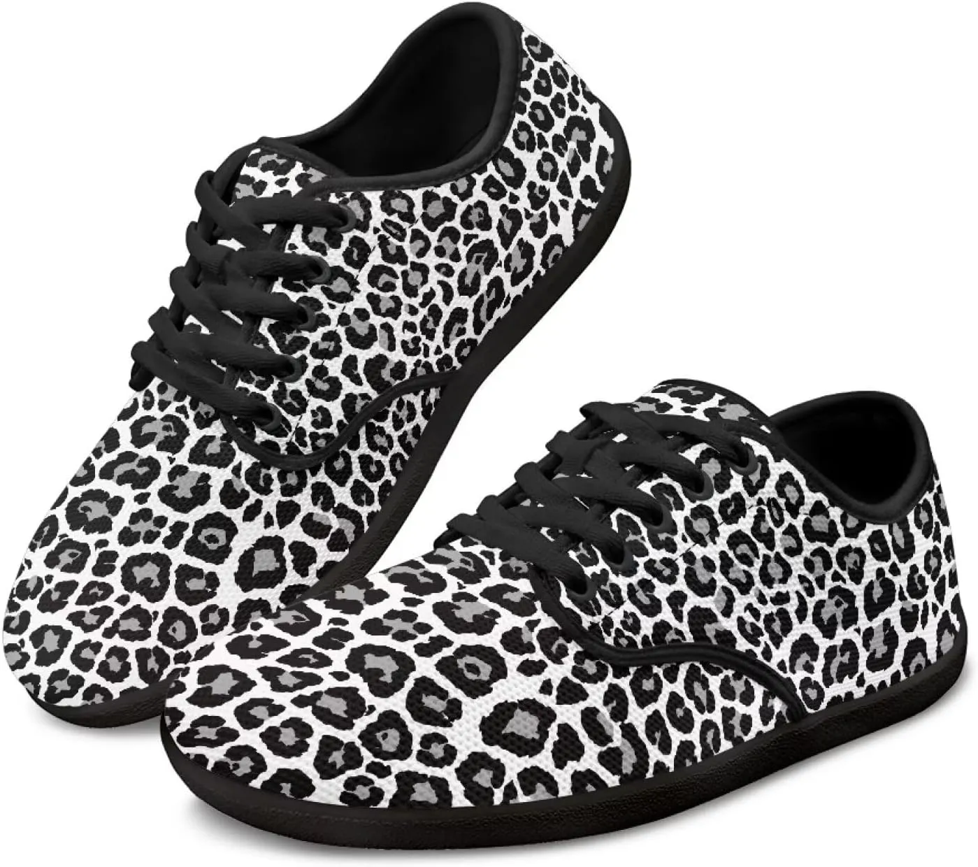 Women Minimalist Barefoot Shoes Wide Toe Lightweight Casual Sneakers Breathable Cozy Shoes for Walking US 6-13.5 Black Sole