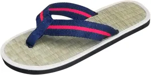 Women's Bamboo-Flip-Flop Summer Beach Sandals Straw Open-Toe Casual Slip on House Slippers