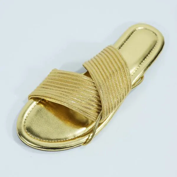 Women's Fashionable Pleated Flat Slippers 03198688S