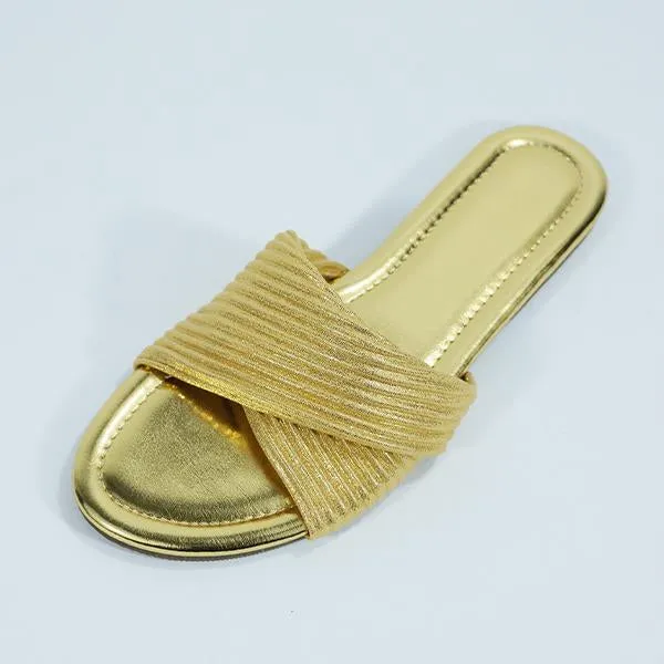 Women's Fashionable Pleated Flat Slippers 03198688S