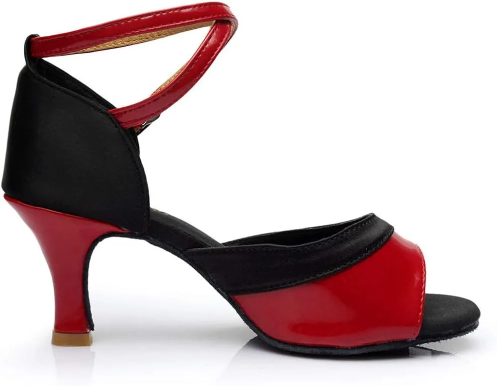 Womens High Heels Platform Wedge Sandals Women Ladies Dancing Prom Ballroom Latin Ballet Dance Singles Shoes (Red, 8)