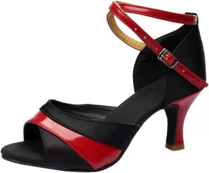Womens High Heels Platform Wedge Sandals Women Ladies Dancing Prom Ballroom Latin Ballet Dance Singles Shoes (Red, 8)