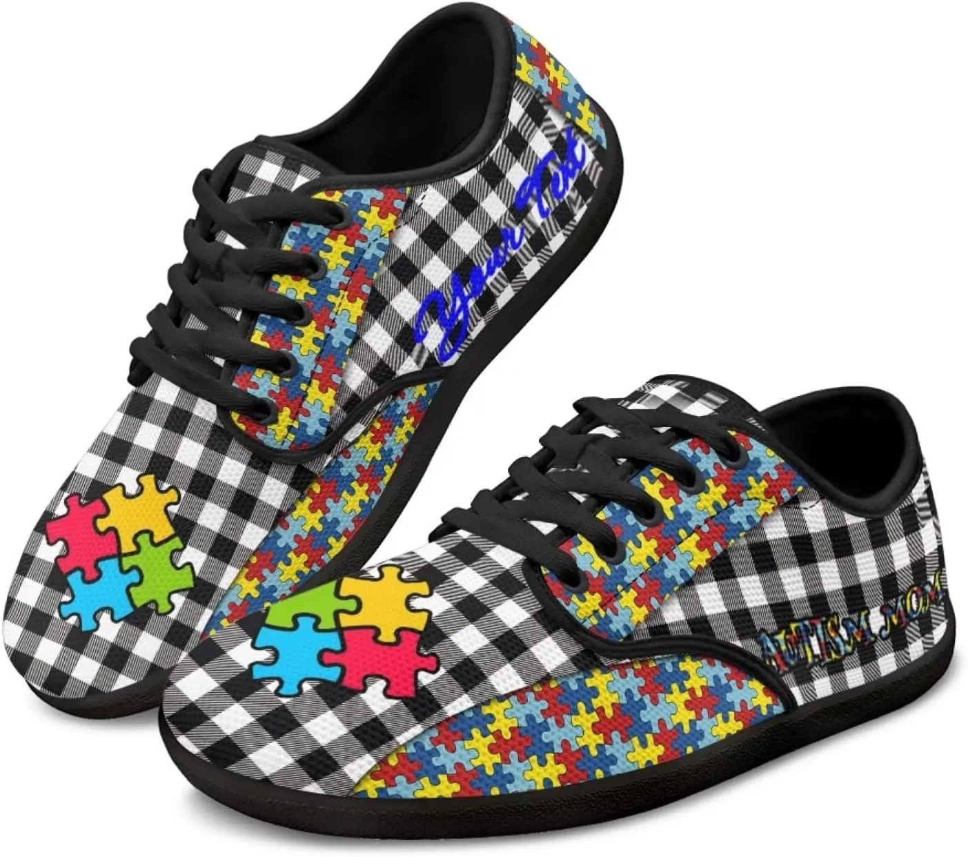 Women's Men's Custom Walking Barefoot Shoes Running Sneakers Slip On Skate Flats Work Loafers