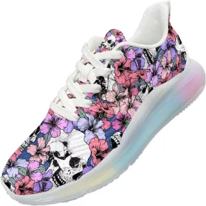 Women's Skull Sneaker Cozy Air Cushion Footwear Travel Sneaker Lightweight Anti-Slip Walking Shoes for Women US 6-11
