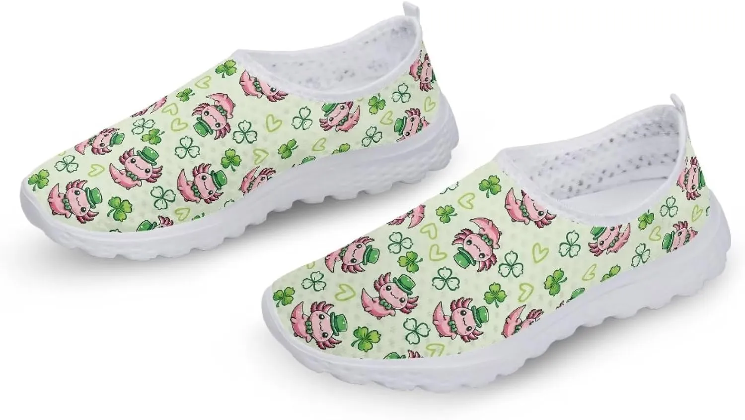 Womens Slip On Sneakers Patricks Day Shoes Athletic Tennis Shoe US 5.5-11.5