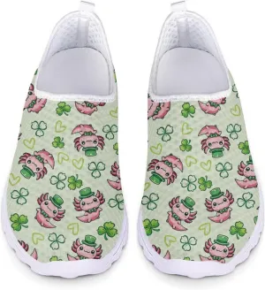 Womens Slip On Sneakers Patricks Day Shoes Athletic Tennis Shoe US 5.5-11.5