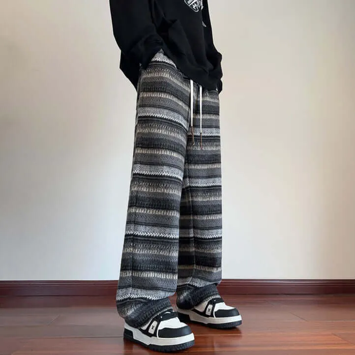 Women's Textured Woolen Drawstring Pants