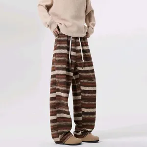 Women's Textured Woolen Drawstring Pants