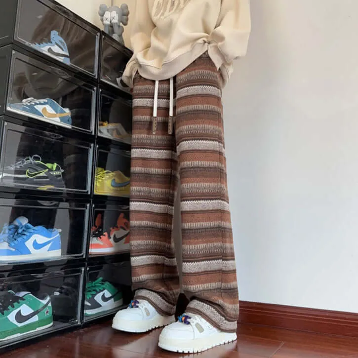 Women's Textured Woolen Drawstring Pants