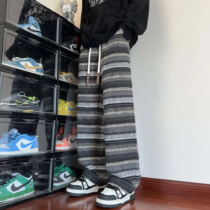 Women's Textured Woolen Drawstring Pants
