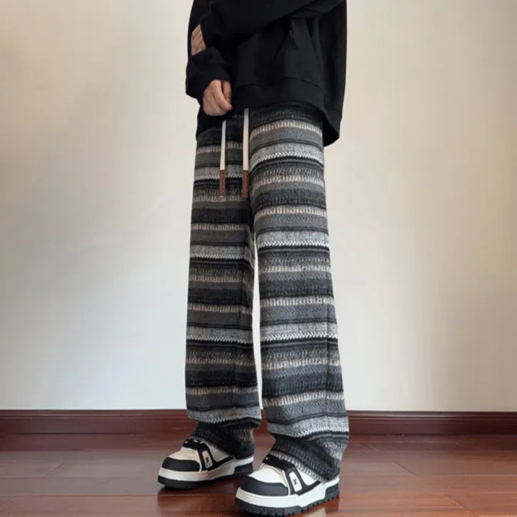 Women's Textured Woolen Drawstring Pants