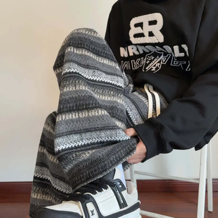 Women's Textured Woolen Drawstring Pants