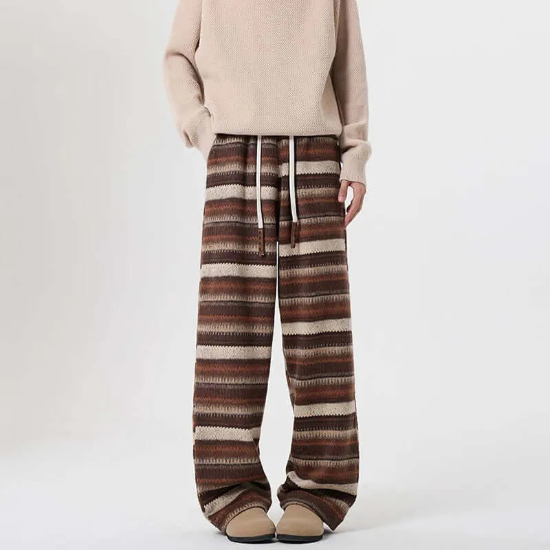 Women's Textured Woolen Drawstring Pants