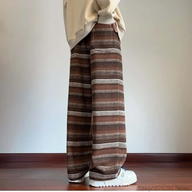 Women's Textured Woolen Drawstring Pants