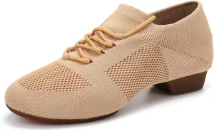 YKXLM Women's Standard Practice Shoes Latin Tango Salsa Dance Shoes for Women Low Heels Ballroom
